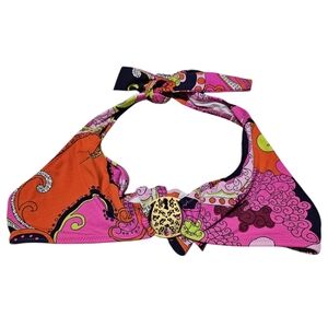 Trina Turk Colorful Paosley Print Bikini Top